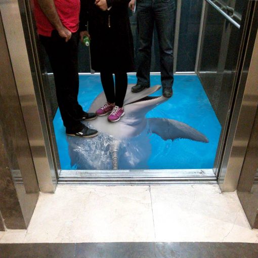 کفپوش کابین آسانسور طرح دلفین