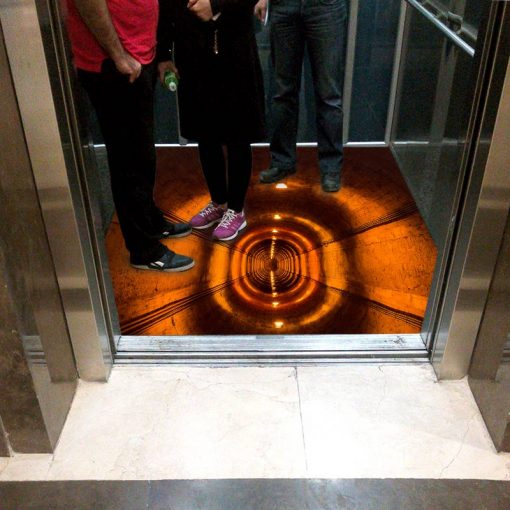 استیکر آسانسور طرح چاه