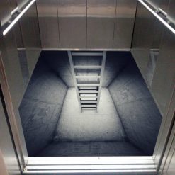 استیکر کف آسانسور طرح سقوط