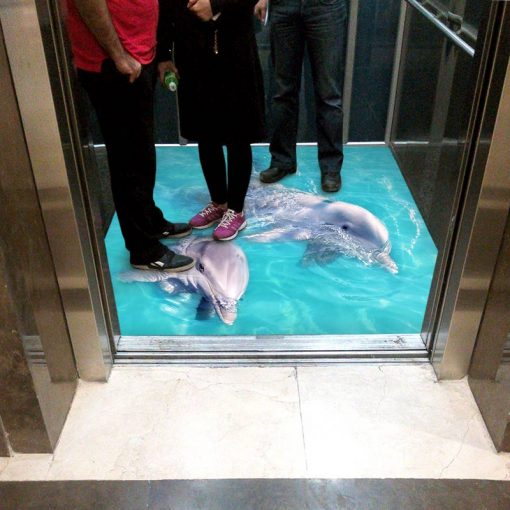 خرید کفپوش آسانسور طرح دلفین2